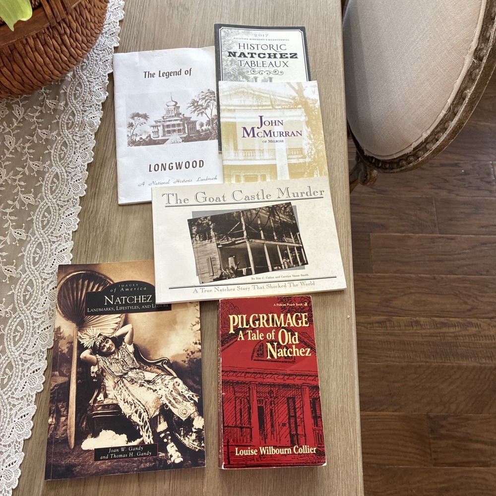 Lot Of 6 Paperback Books About Natchez, MS Pilgrimage Tableux Houses